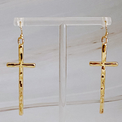 Chic Slim Cross Earrings for Effortless Elegance