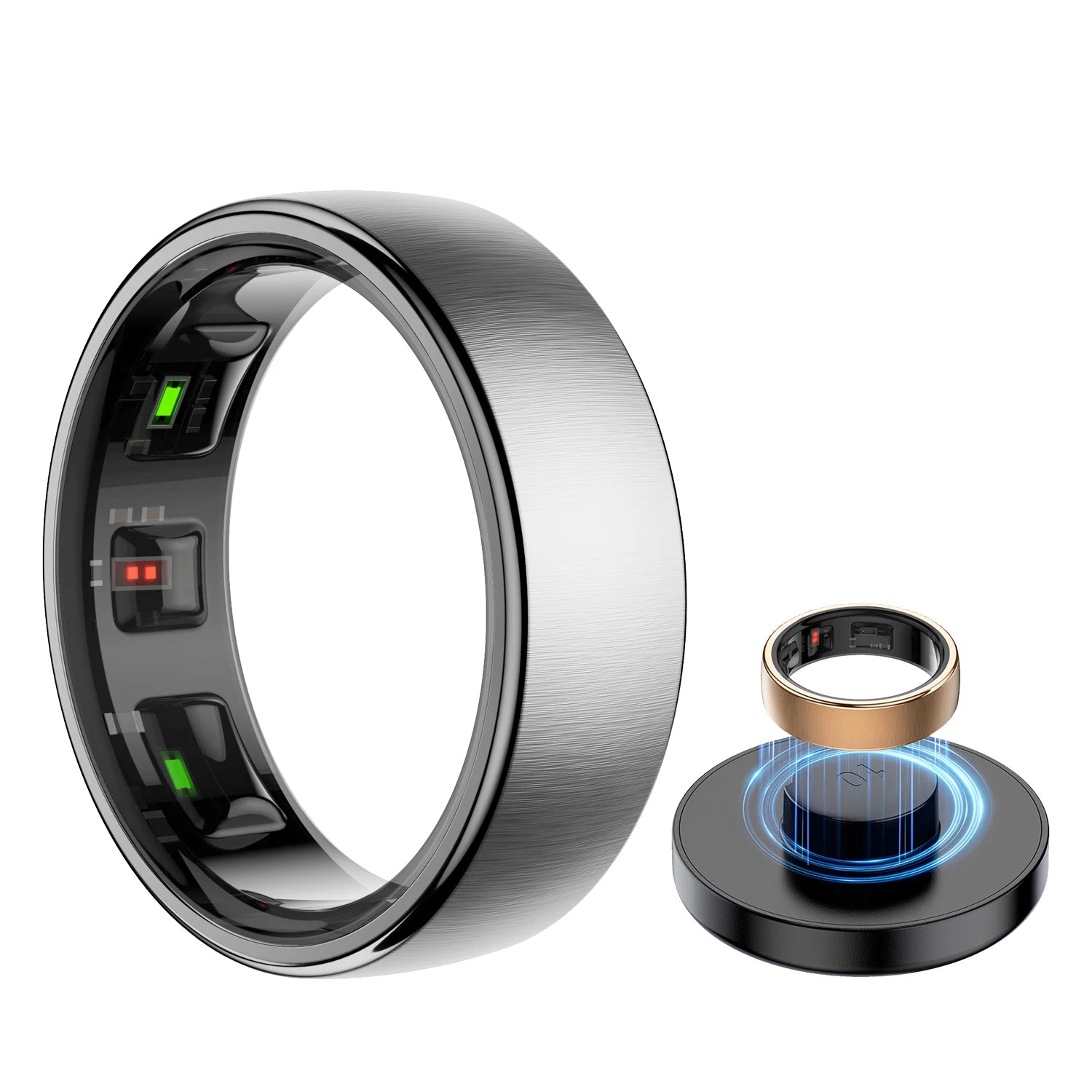WARRIOR Smart Ring with Charging Dock Men Women Health Sleep Heart Rate Monitoring IP68 & 5ATM Waterproof Multi-Sport Mode