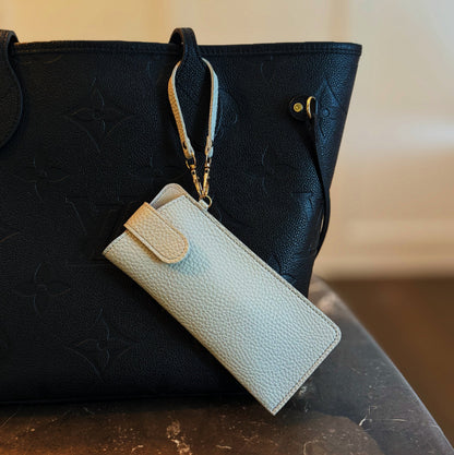 Chic Button-Up Glass Case Bag Charm