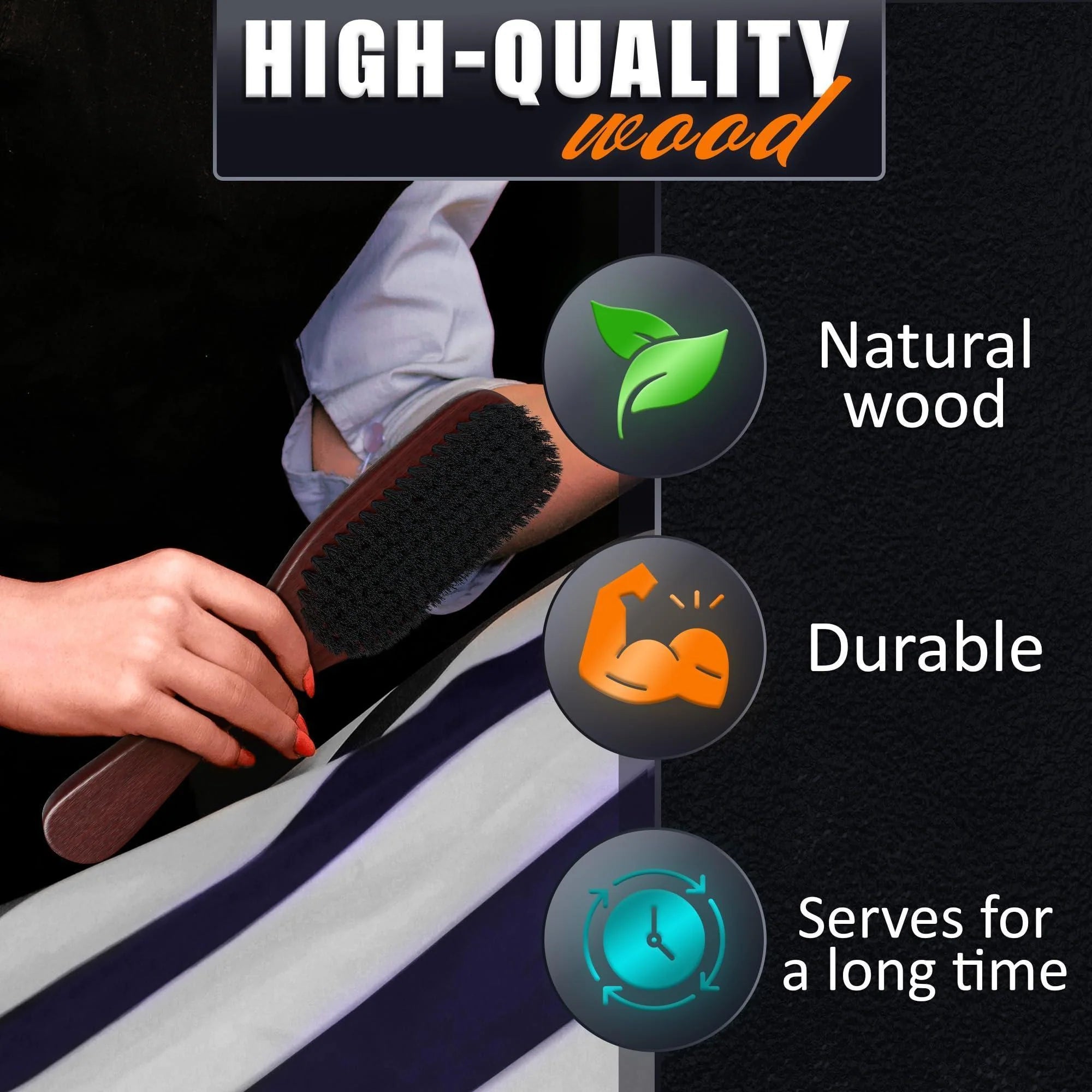 Premium Boar Bristle Beard Brush for Men – Soft Bristles for Sleek Beards & Mustaches – Ergonomic Non-Slip Handle – Perfect Gift for Grooming Aficionados