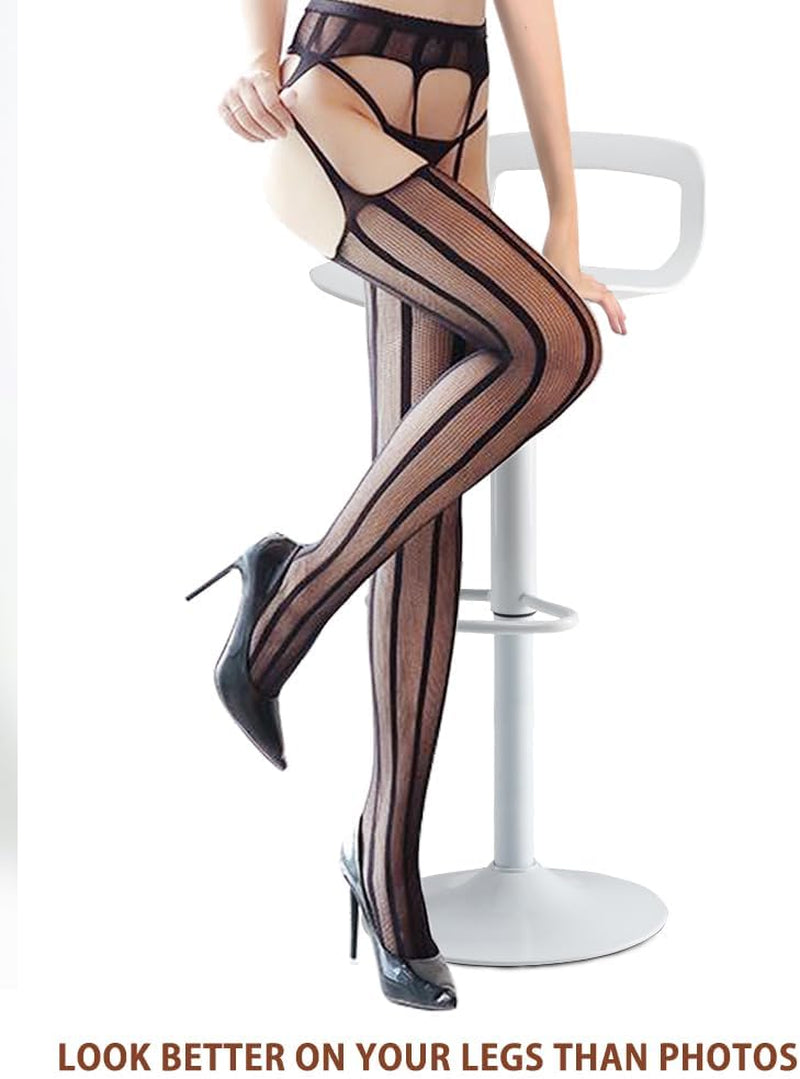 Stylish Black Fishnet Tights for Women - Trendy Patterned Pantyhose