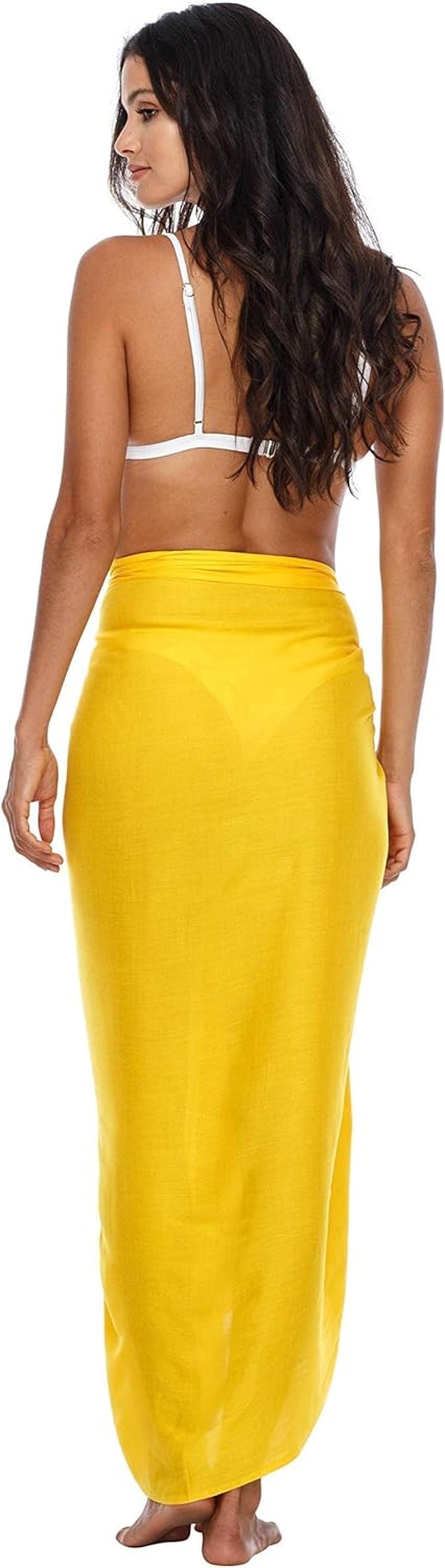 Chic Coconut Clip Sarong Swimsuit Coverup for Women - Stylish Long Beach Wrap