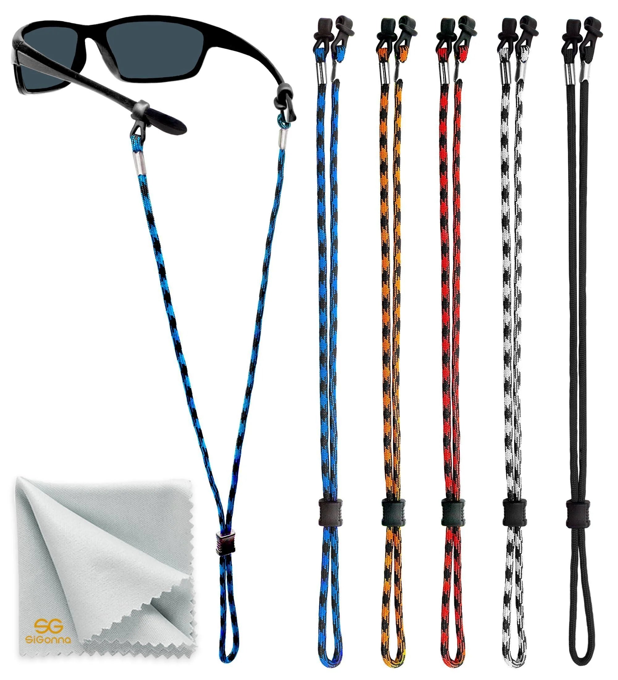 Stylish Red Eyeglasses Strap Cord - 5 Durable Chains for Men and Women