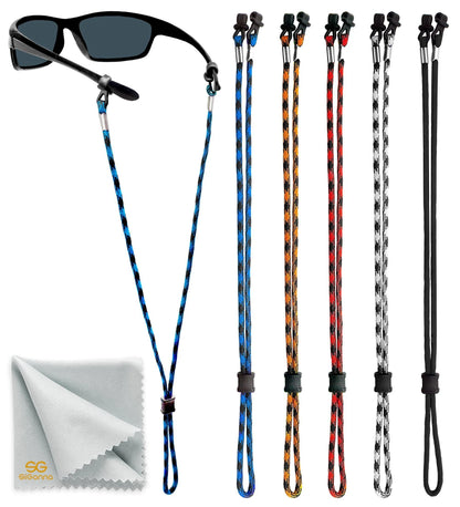 Stylish Red Eyeglasses Strap Cord - 5 Durable Chains for Men and Women