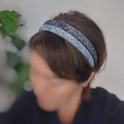 Stylish Slim & Shine Jean Headband Set - 2 Pack