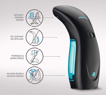 Portable Handheld Travel Steamer for Clothes - Mini Fabric Iron with Fast Heat-Up, 120ml Water Tank, Anti-Leak System, 950W Power, 360° Versatility