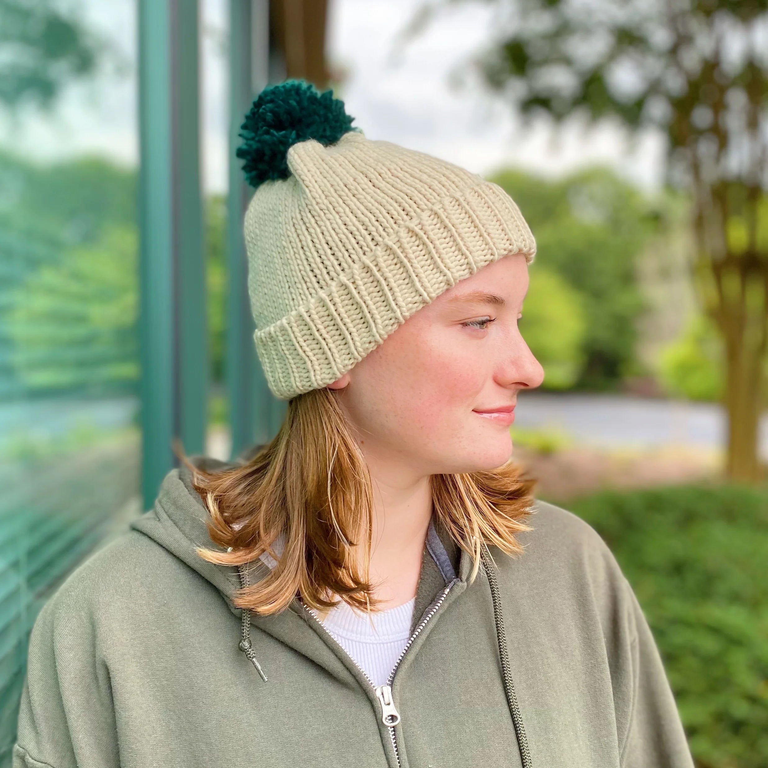 Charming Vintage Colorful Pom Beanie