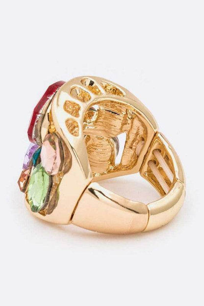 Stunning Bejewel Crystal Stretch Ring - Make a Statement!