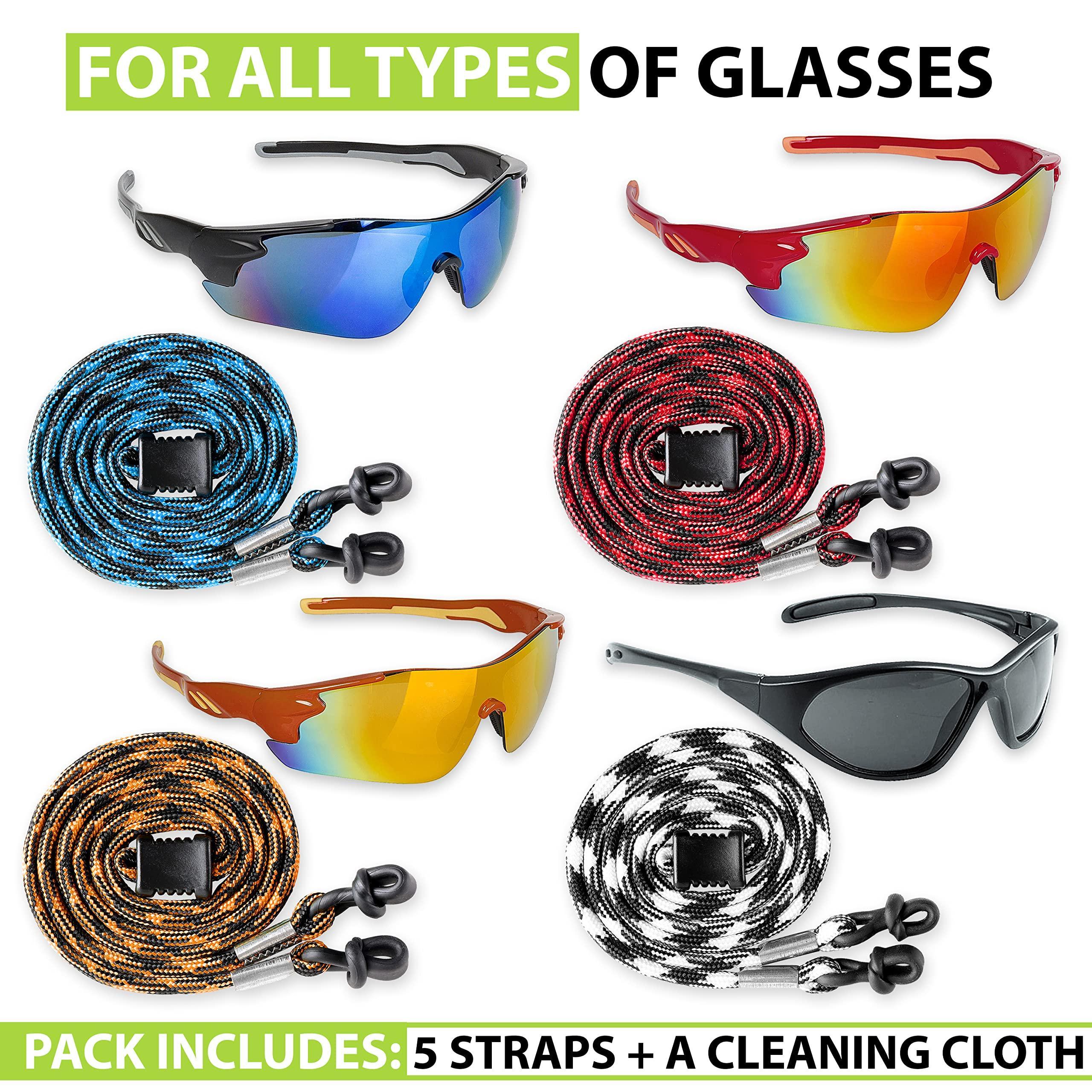 Stylish Red Eyeglasses Strap Cord - 5 Durable Chains for Men and Women