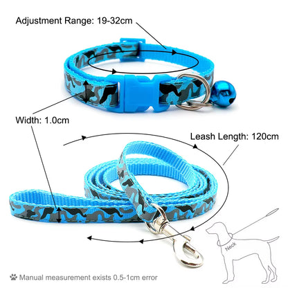 24-Piece Durable Dog Leash and Collar Set 1.2M for Puppies and Cats - Anti-Lost Traction Rope and Harness for Safe Walking